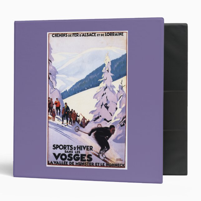 Spectators Watching Skier Poster Binder (Front/Inside)