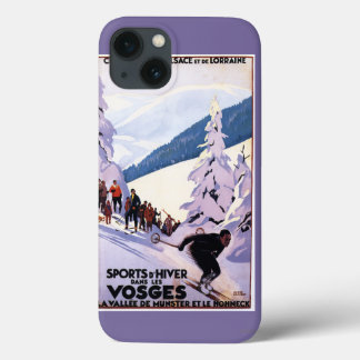 Spectators Watching Skier Poster iPhone 13 Case