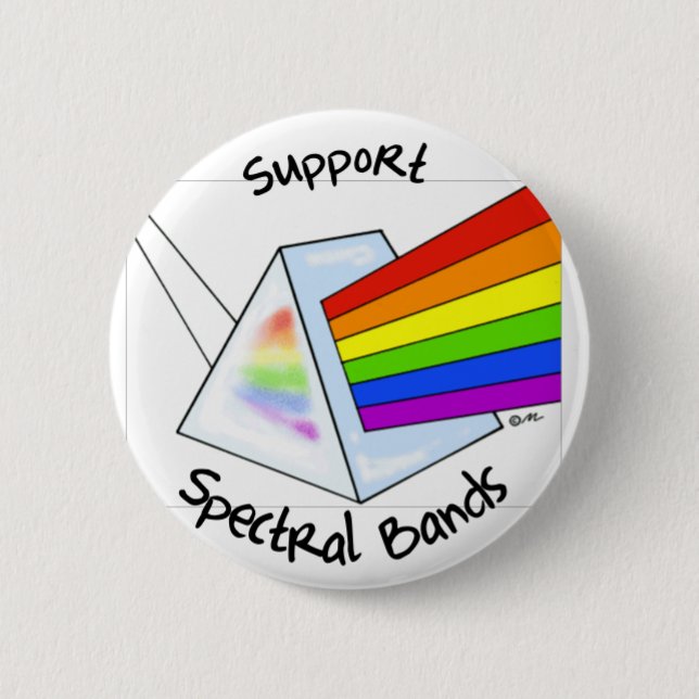 Spectral Bands 2 Inch Round Button (Front)