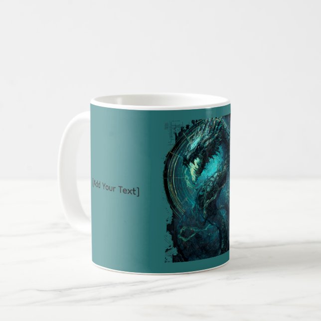 Spectral Coil Cyberpunk Serpent Dark Coffee Mug (Front Left)