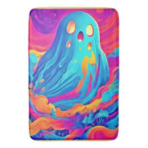 Spectral Ghost Halloween Art Bath Mat