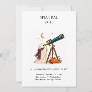 Spectral Skies Halloween Stargazing Party Invitation