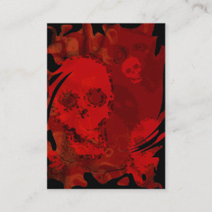Spectres crâniens carte de visite rouge noir chubb