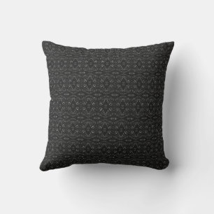Spectroscopic Black and White Abstract Gouache Art Throw Pillow