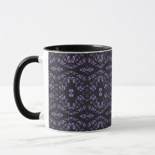 Spectroscopic Purple Black Abstract Gouache Art Mug
