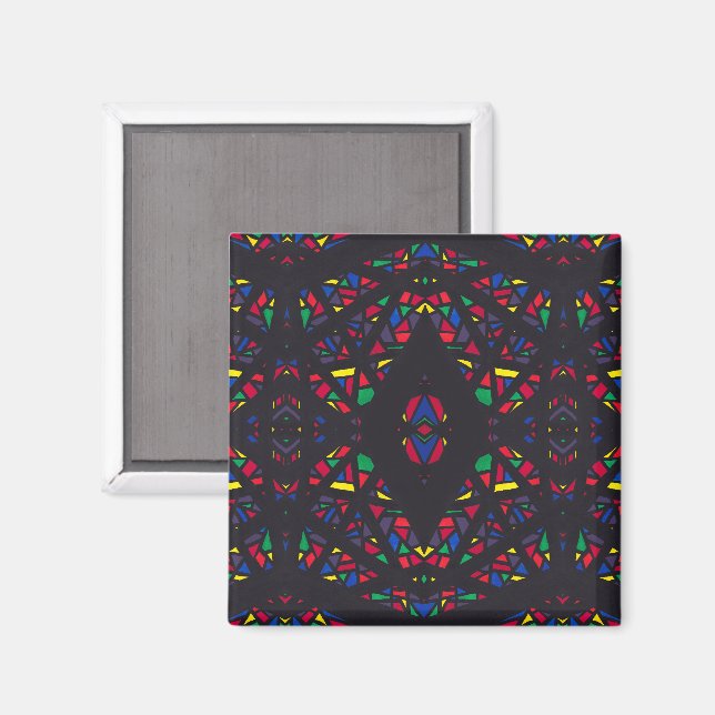 Spectroscopic Rainbow Abstract Gouache Art Magnet (Front/Back)
