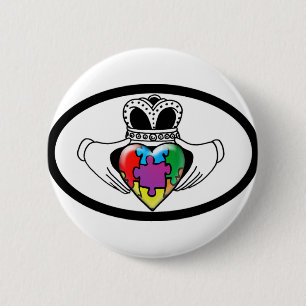 Spectrum Claddagh 2 Inch Round Button