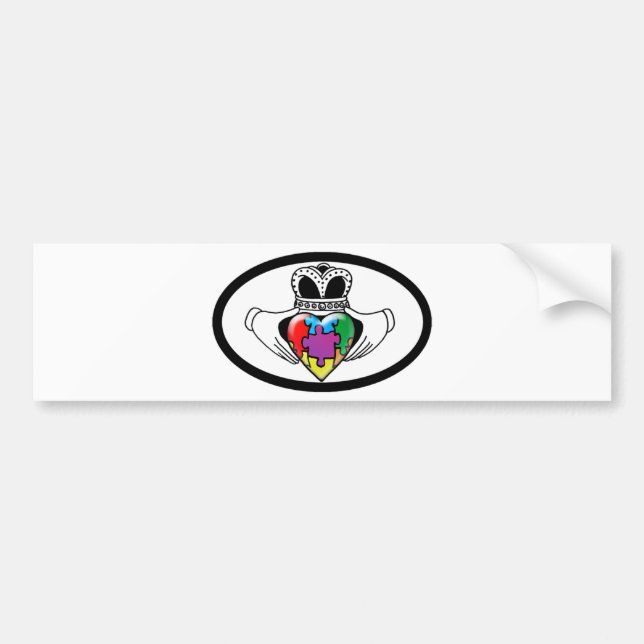 Spectrum Claddagh Bumper Sticker (Front)