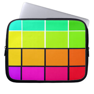 Spectrum Colourful 6 Zippered Soft Laptop iPad Sleeve