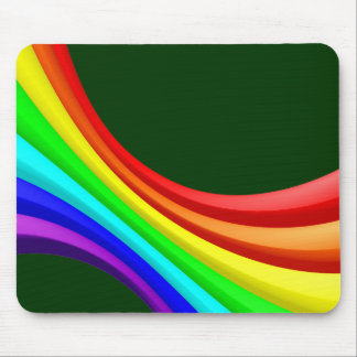 Spectrum Curve 3d - Dark Green 003300 Mouse Pad