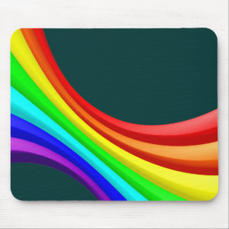 Spectrum Curve 3d - Dark Green 003333 Mouse Pad