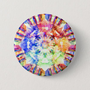 Spectrum Fractal 2 Inch Round Button