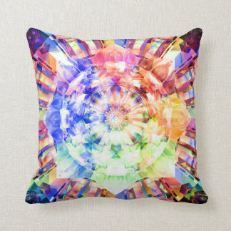 Spectrum Fractal Throw Pillow