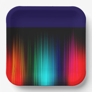 Spectrum Light Show Background-55321 Paper Plate