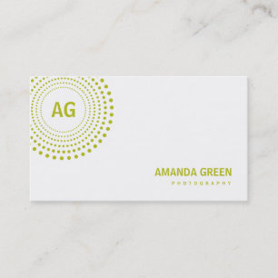 Spectrum Monogram Business Card (Lime)