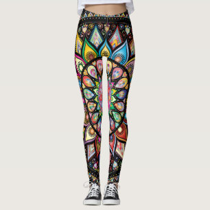 Spectrum of colour mandala leggings