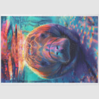 Spectrum of Colours Manatee Decoupage