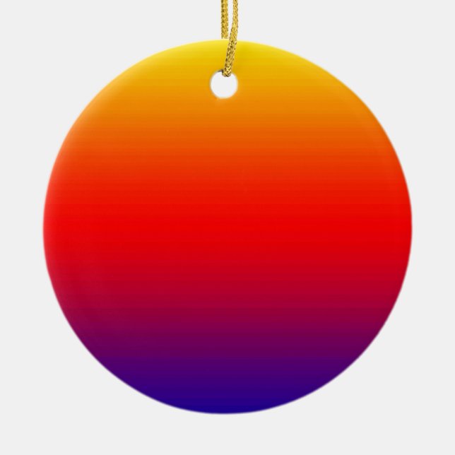 Spectrum of Horizontal Colours -1 Ceramic Ornament (Front)