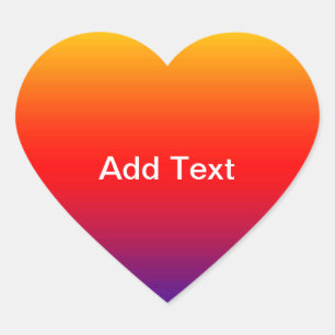 Spectrum of Horizontal Colours -1 Heart Sticker