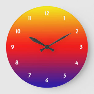 Spectrum of Horizontal Colours -1 Large Clock