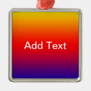 Spectrum of Horizontal Colours -1 Metal Ornament