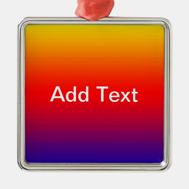 Spectrum of Horizontal Colours -1 Metal Ornament (Front)