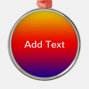 Spectrum of Horizontal Colours -1 Metal Ornament