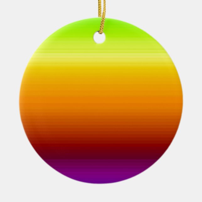 Spectrum of Horizontal Colours -3 Ceramic Ornament (Front)