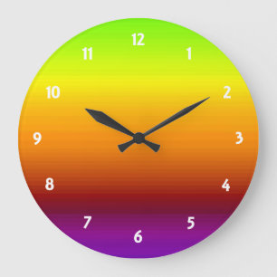Spectrum of Horizontal Colours -3 Large Clock