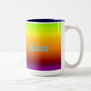 Spectrum of Horizontal Colours -3 Two-Tone Coffee Mug