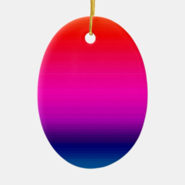 Spectrum of Horizontal Colours - 4 Ceramic Ornament (Front)