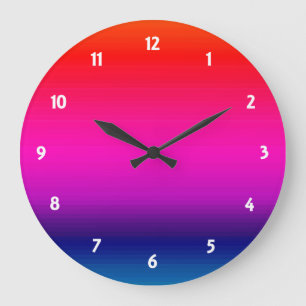 Spectrum of Horizontal Colours - 4 Large Clock