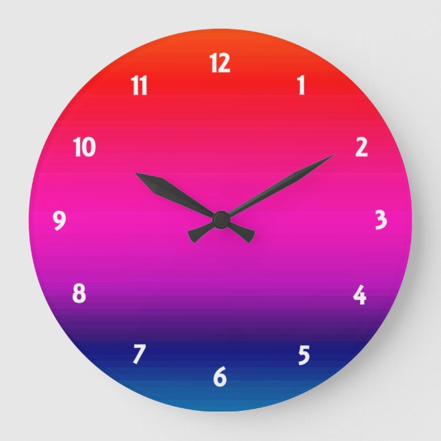 Spectrum of Horizontal Colours - 4 Large Clock (Front)
