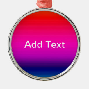 Spectrum of Horizontal Colours - 4 Metal Ornament