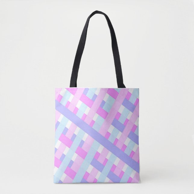 Spectrum of pink colour and line   tote bag (Front)