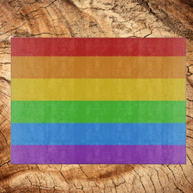 Spectrum of Pride Glass Cutting Board (Creator Uploaded)