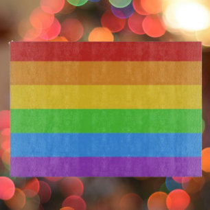 Spectrum of Pride Glass Cutting Board