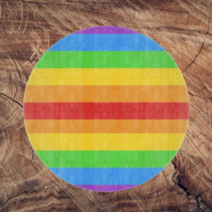 Spectrum of Pride Round Glass Cutting Board