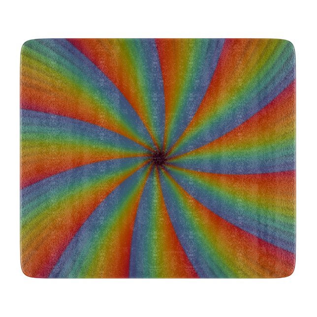 Spectrum Spin – Radiant Chromatic Spiral Cutting Board (Front)