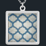 Spectrum Symmetry II Silver Plated Necklace<br><div class="desc">Patterns</div>