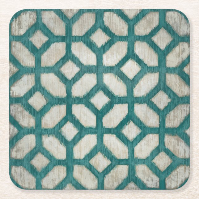 Spectrum Symmetry IX Square Paper Coaster (Front)