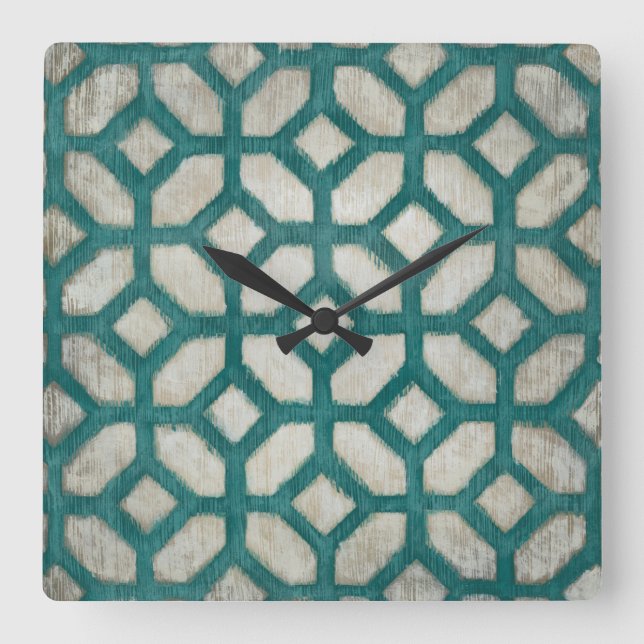 Spectrum Symmetry IX Square Wall Clock (Front)