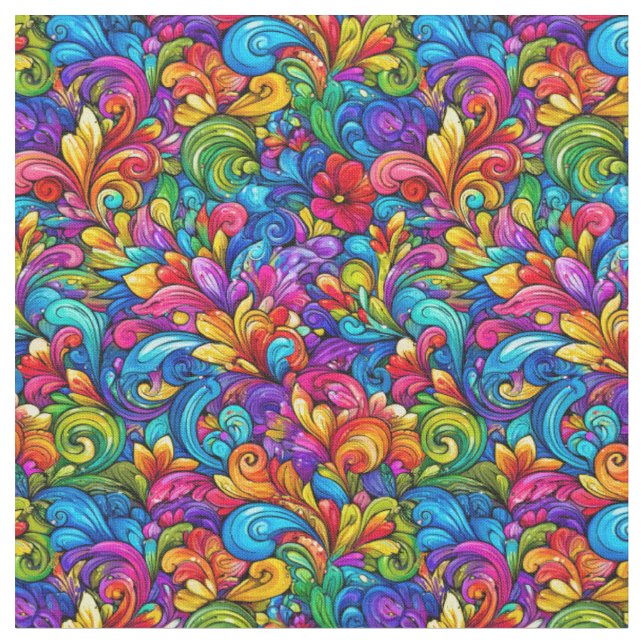 Spectrum Wave Garden Fabric (Close Up)