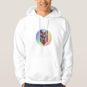 Spectrum wolf abstract design  hoodie