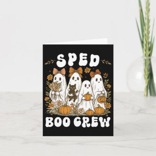 Sped Boo Crew Special Ed Teacher Team Preppy Hallo Card