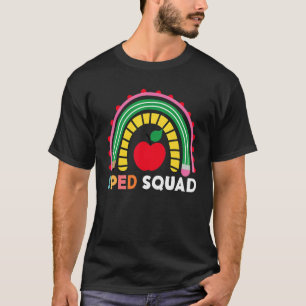 Sped Crew Rainbow Special Education Teacher Back T T-Shirt