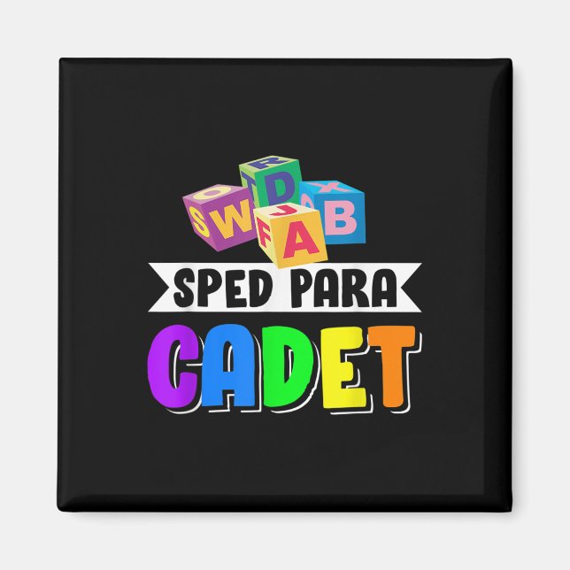 Sped Para Cadet Back To School  Magnet (Front)