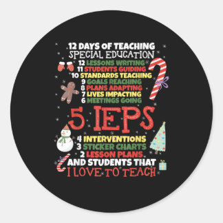 SPED School Tee Funny Special Education Teacher Classic Round Sticker