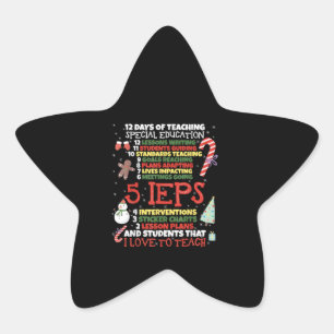SPED School Tee Funny Special Education Teacher Star Sticker