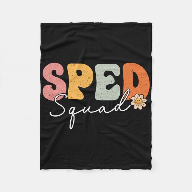 Sped Squad Back To School Special Education 1st Da Fleece Blanket (Front)